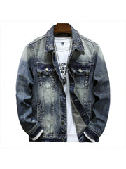 Loose Long Sleeve Men's Denim Jackets