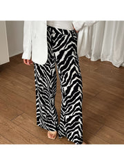 Patchwork Zebra Wide Leg Pants