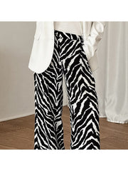 Patchwork Zebra Wide Leg Pants