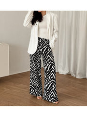 Patchwork Zebra Wide Leg Pants