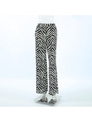 Patchwork Zebra Wide Leg Pants