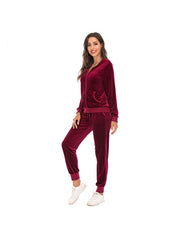 Pure Color Ankle-tied Athleisure Plus Size Pant Sets