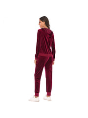 Pure Color Ankle-tied Athleisure Plus Size Pant Sets