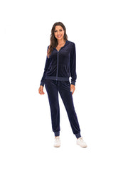 Pure Color Ankle-tied Athleisure Plus Size Pant Sets