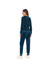 Pure Color Ankle-tied Athleisure Plus Size Pant Sets