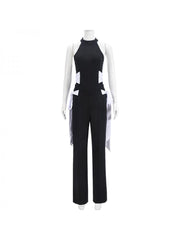 Colorblock Tie-wrap Sleeveless Jumpsuits