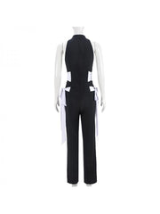 Colorblock Tie-wrap Sleeveless Jumpsuits