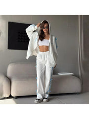 Bow Loose Relaxed Fit Athleisure Pant Sets