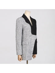 Patchwork Sequin Long Sleeve Blazers