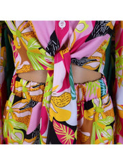 Print Single Breasted Long Sleeve Pant Sets