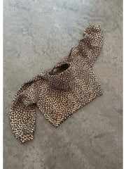 Leopard Printed Loose Hooded Sweatpants Set