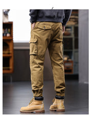 Solid Color Cargo Men's Long Pant