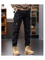 Solid Color Cargo Men's Long Pant