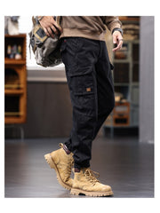 Solid Color Cargo Men's Long Pant