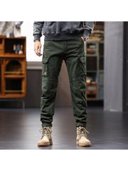 Solid Color Cargo Men's Long Pant