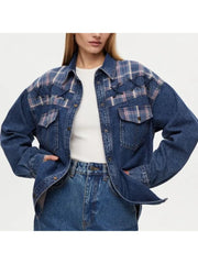 Patchwork Single Breasted Denim Jackets