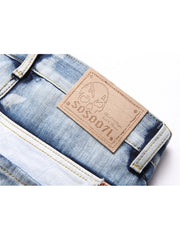 Patchwork Colorblock Mid-rise Men's Jeans