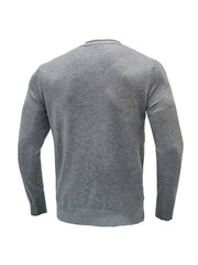 Pure Color Crewneck Long Sleeve Men's Sweater