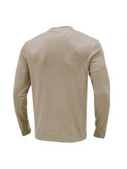 Pure Color Crewneck Long Sleeve Men's Sweater