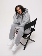 Loose Kangaroo Pocket Hooded Pant Sets