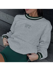 Casual Printed Pullover Long Sleeve Sweatshirts