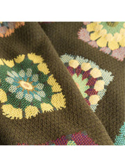 Jacquard Weave Flower Vintage Coats