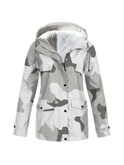 Camouflage Waterproof Zipper Parka Jackets