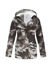 Camouflage Waterproof Zipper Parka Jackets