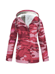 Camouflage Waterproof Zipper Parka Jackets