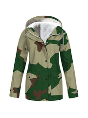 Camouflage Waterproof Zipper Parka Jackets