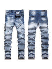 Applique Denim Mid-rise Jeans