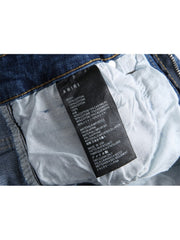 Applique Washed Mid-rise Jeans