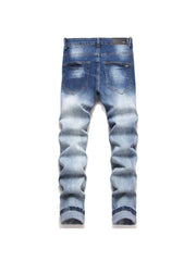 Applique Wear Out Badge Classic Look Jeans