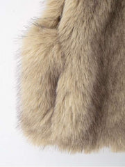 Classic Look Fake Fur Loose Waistcoats