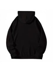 Number Printed Loose Pullover Hoodies