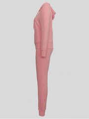 Plain Zipper Hooded Bodycon Pant Sets