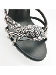 Shiny Rhinestones Tie-wrap Pointed High Heels