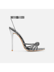 Shiny Rhinestones Tie-wrap Pointed High Heels