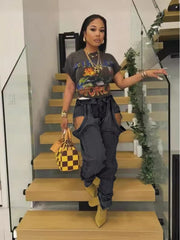 Irregular Denim Patchwork Streetwear Jeans