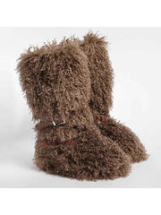 Fluffy Rivet Belt Buckle Fur Snow Boots