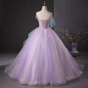 Real Picture V-Neck Princess Quinceañera Dress