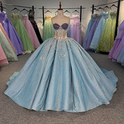 Sky Bule Ball Gowns Quinceañera Dress