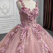 Flower Sleeveless Princess Quinceañera Dress