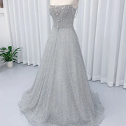 Sparkly Tulle Puffy A Line Prom Dress Long Ball Gown