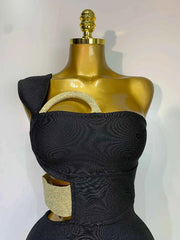 Luxury Birthday Dress Women  Sexy Backless Black Bodycon Bandage Mini Dress Celebrate Birthday Evening Party Fashion Dress