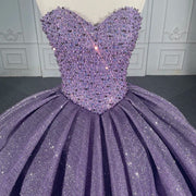 Purple Sequined Quinceanera Dress