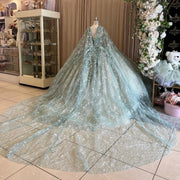 2024 Shiny Sweetheart Quinceañera Dress with Cape