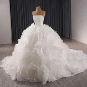 Elegant Ruffles Wedding Gown