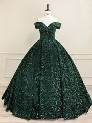 Bomaris Sparkly Off-Shoulder Quinceañera Ball Gowns