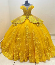 Gold Quinceañera Dress